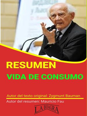 cover image of RESUMEN DE "VIDA DE CONSUMO" DE ZYGMUNT BAUMAN